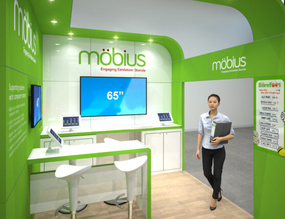 3m x 3m open 2 sides 9 Squ m exhibition stand