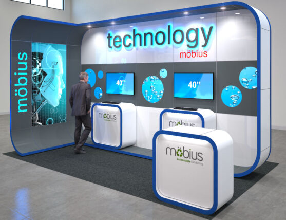 5m x 2m 10 Squ m mobius exhibition stand