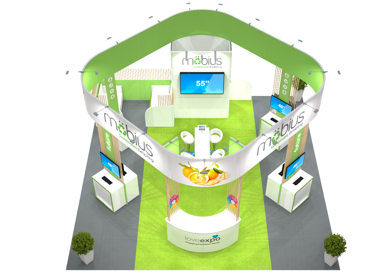 8m x 8m sustainable exhibition stand