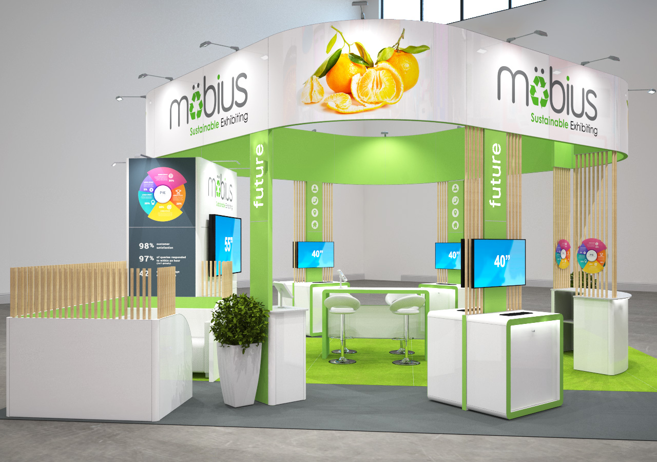 8m x 8m sustainable exhibition stand