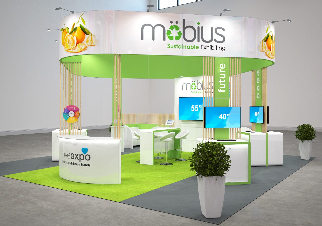 8m x 8m sustainable exhibition stand